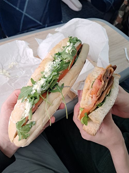 Halloumi baguette and BLT sandwich at Black Rabbit in Edinburgh