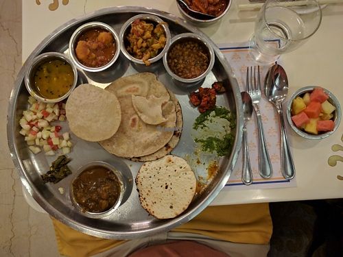 Vegan Thali at Samrat Veg Restaurant in Mumbai