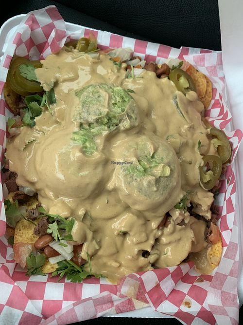 Super nachos- definitely super sized! at CR Juices in Fremont