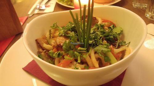 udon noodles  at Maitrea in Prague
