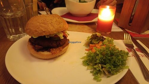 burger at Maitrea in Prague