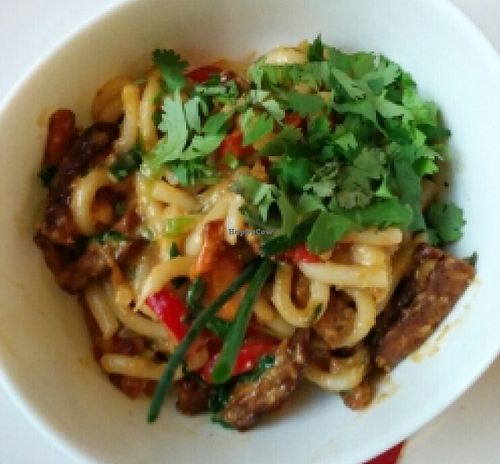 udon noodles at Maitrea in Prague