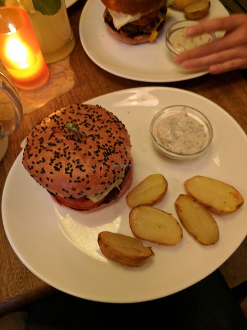 Maitrea Burger made vegan at Maitrea in Prague