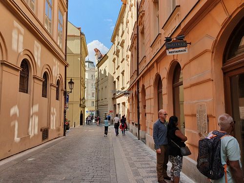 The entrance at Maitrea in Prague