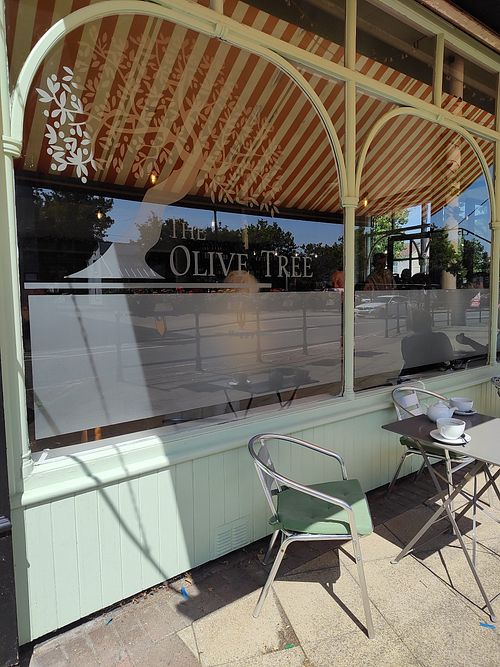 Outdoor seating at The Olive Tree in Wallasey