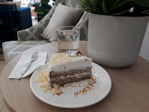 Delicious carrot cake at Breathe Cafe and Essential Oils in Chiang Mai