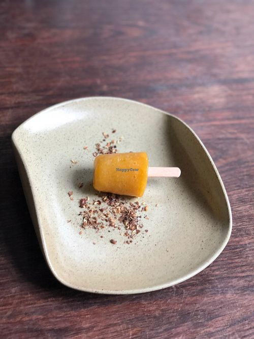 Mango popsicle and sichuan pepper at Patu in Amsterdam