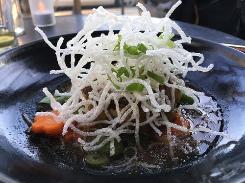 Turnip cake entrée at Encuentro in Oakland