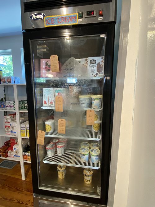 Vegan ice cream  at Salty Market in Truro