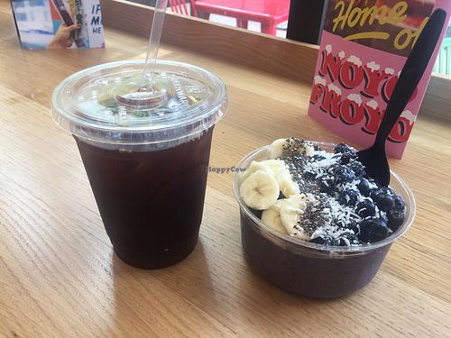 Michael Bowlton Acai Bowl and Cold Brew Coffee at Real Good Juice Co. - River North in Chicago