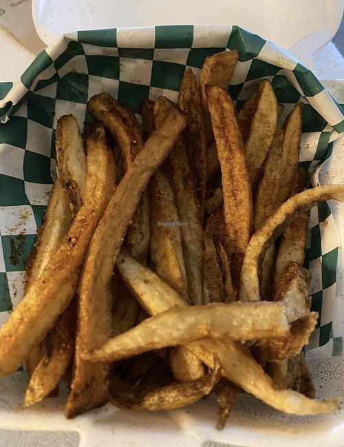 Fries with Cajun seasoning- pretty good   at Vegan T'ease in Orland Park