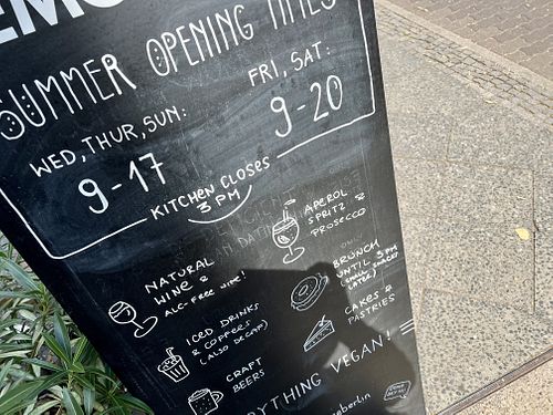 menu  at Plant Base in Berlin