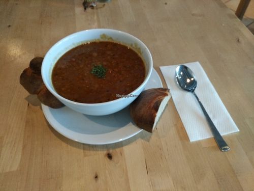 Large dal soup at Hier und Jetzt in Koeniz