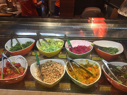 Salad choices at Nood Food - Star Street Precinct in Hong Kong Island