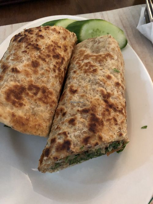 Shawarma Sandwich SAJ really delicious  at Ginger Restaurant in Kuwait City