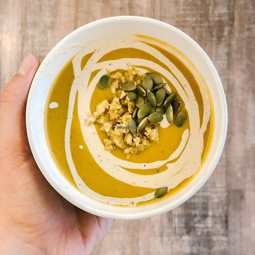 vegan soup at The Habit Project in Abbotsford