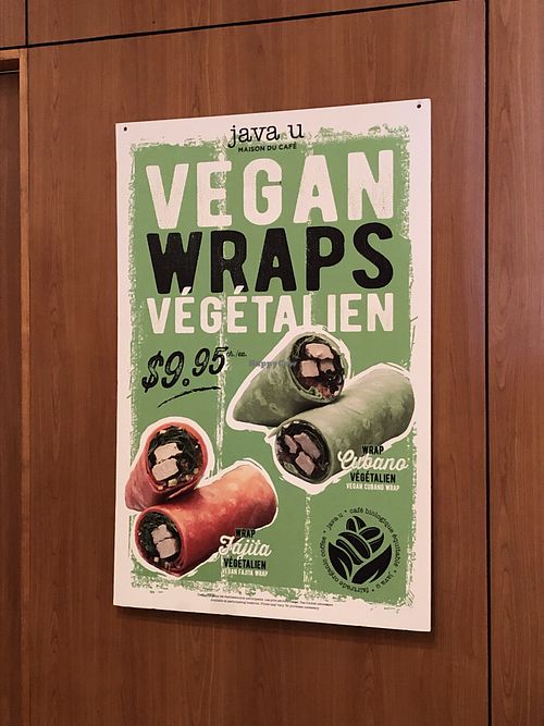 Vegan Wraps at YUL - Java U in Montreal