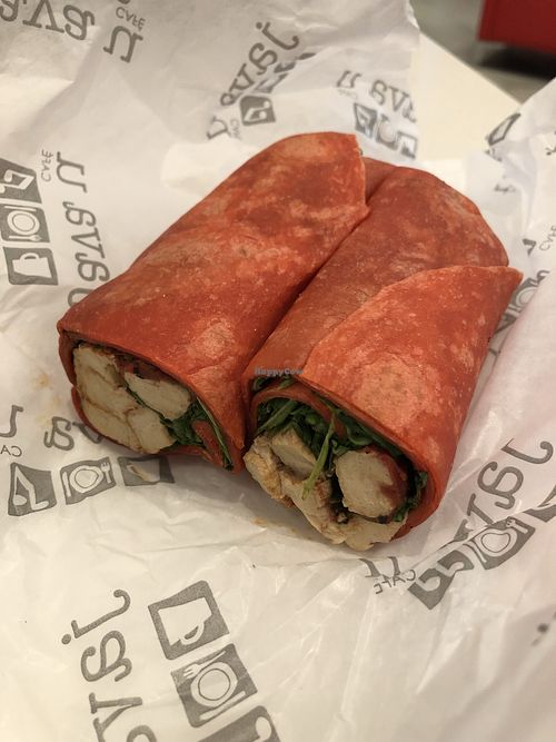 Vegan Fajita Wrap at YUL - Java U in Montreal