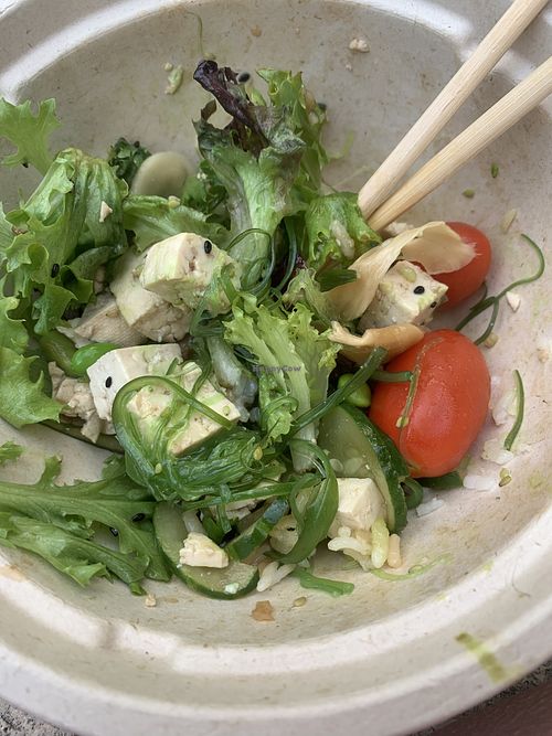 Vegan poke (sorry, almost finished)  at Poke Bar in Honolulu