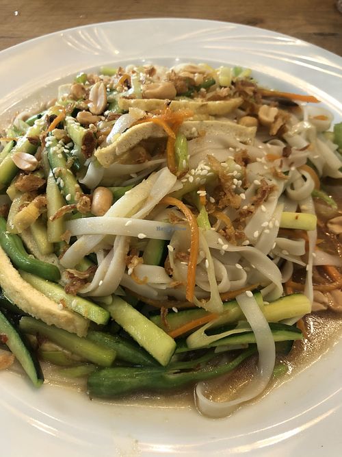 wide rice noodles with tofu and vegetables  at Dobro Jutro Vietnam - Good morning Vietnam in Ljubljana