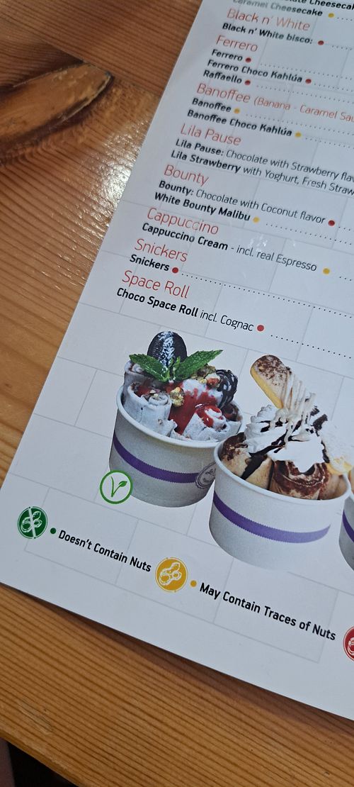 Pic of oreo rolls at Ice Rolls in Rhodes