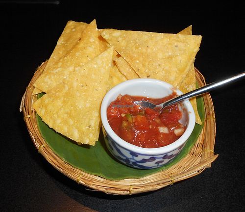 Gratuitous chips  at Mai Thai Cuisine in Pattaya