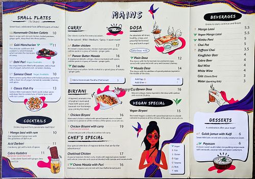 Menu page at Horn OK Please at Horn OK Please in Ghent