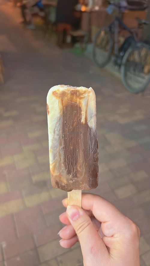 salted peanut butter & chocolate  at Anjuna Ice Pops - Pozsonyi Ut in Budapest