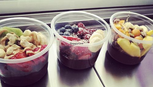 Different flavors of acai bowls at Acai and Salad in Zagreb