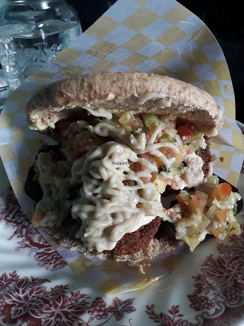 Falafel sandwich at Coquivacoa in Medellin