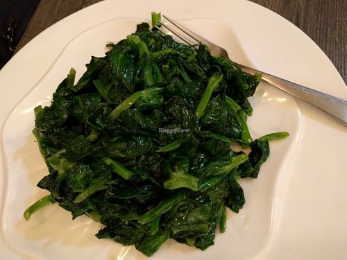 Sautéed Pea Sprouts at Jisu Vegetarian in New York City