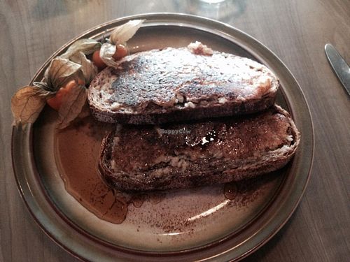 vegan French toast at Gratitude Cafe in Kelowna