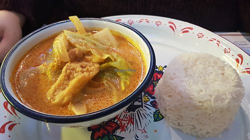 Tofu Gang Panaeng and rice #Veganuary at Zaap Thai Street Food in York