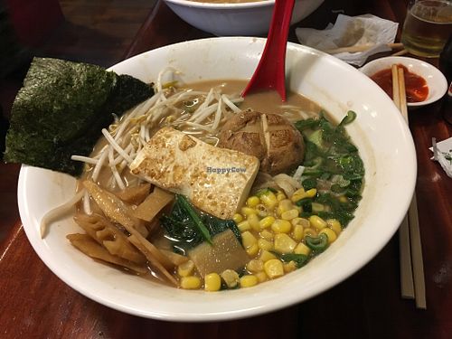 Vegan ramen (miso based) at Valpo Ramen in Valparaiso