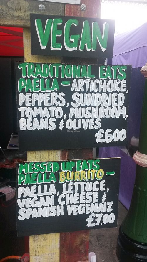 Vegan options at Eats of Spain in Newcastle Upon Tyne
