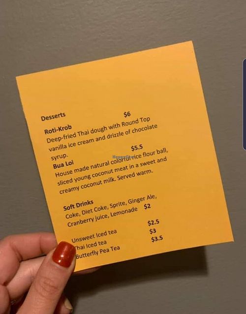 Dessert Menu at Ra Cha Noodle Bar in Damariscotta