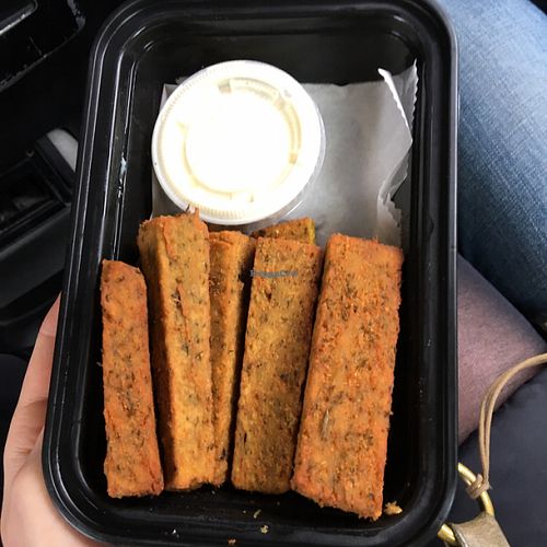 chickpea fries at Peacefood Cafe - Uptown in New York City