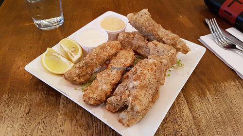 Chicken fritters at Peacefood Cafe - Uptown in New York City