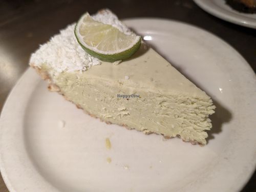 Raw keylime pie  at Peacefood Cafe - Uptown in New York City