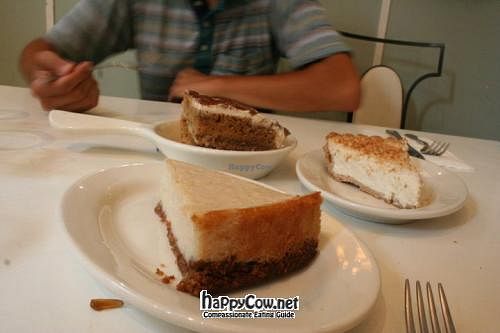 Cheezecake, coconut cream pie, tiramisu  at Peacefood Cafe - Uptown in New York City