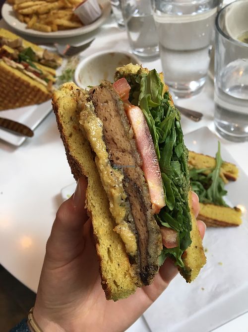 Seiten and cashew cheese at Peacefood Cafe - Uptown in New York City