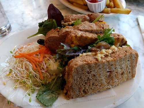 roasted japanese pumpkin sandwich at Peacefood Cafe - Uptown in New York City