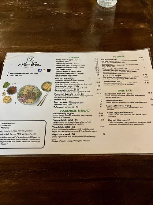   at Vina Vegan in Newtown