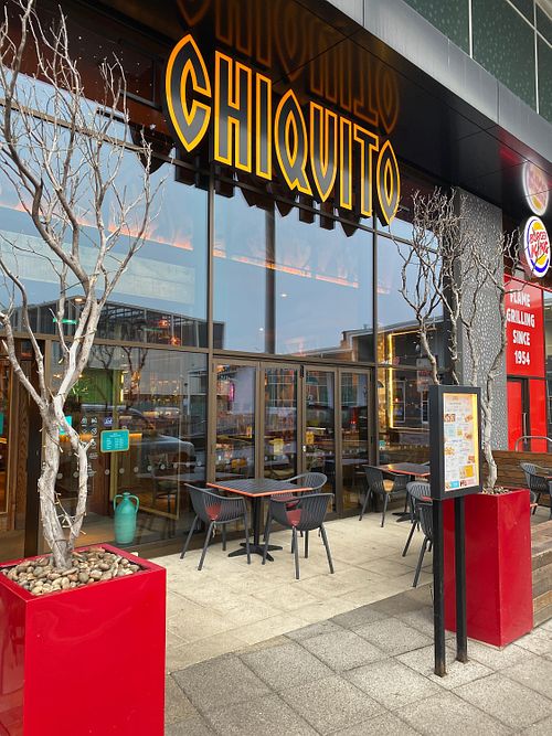 Outside at Chiquito in Edinburgh