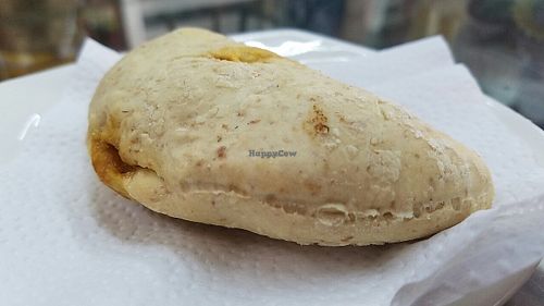 vegan empanada at Girasoles Restaurante Vegetariano in Cartagena