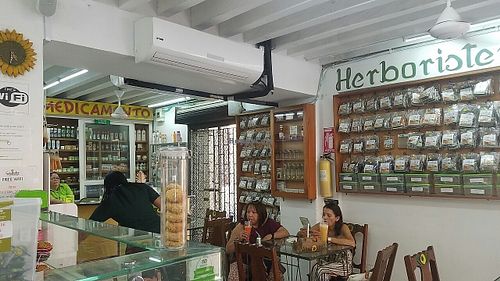 inside at Girasoles Restaurante Vegetariano in Cartagena