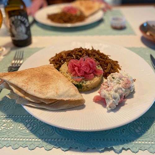 Gyros of tempeh  at Konijnenvoer in Arnhem