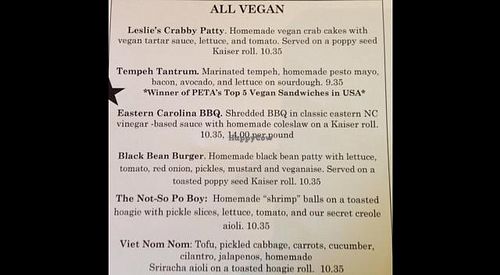 menu 1 at The Remedy Diner in Raleigh