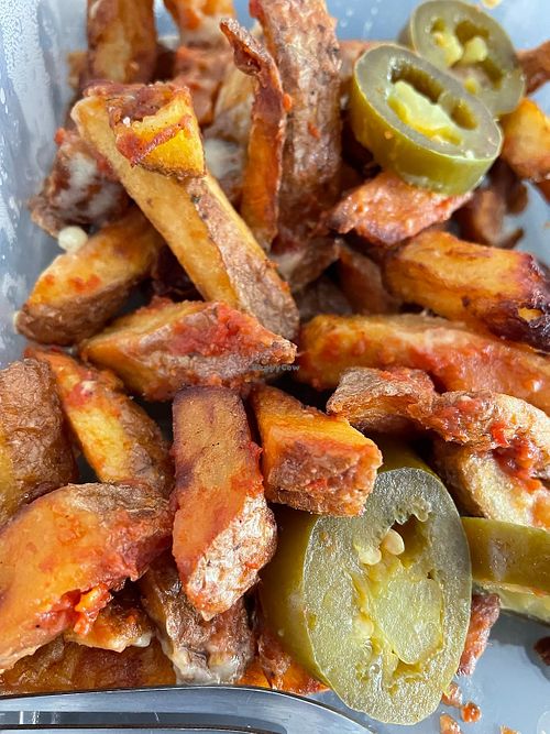 Chili cheese fries at Vleischerei in Leipzig