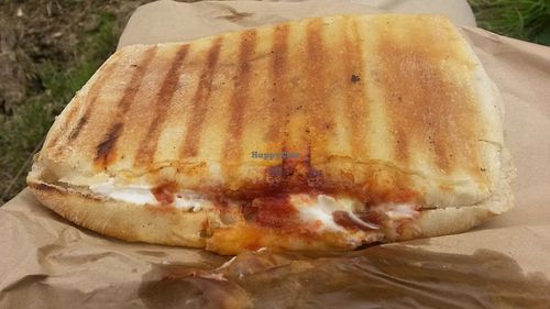 Mozzarella cheese and tomato panini (vg) at The Apothecary Cafe in Newcastle Upon Tyne